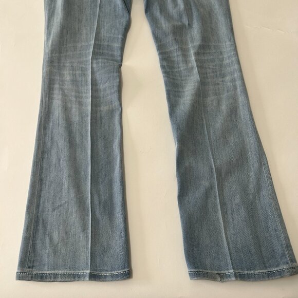 BKE Payton Jeans Womens size 31R Light Wash Boot Cut Stretch distressed ABK1233 - Picture 16 of 16